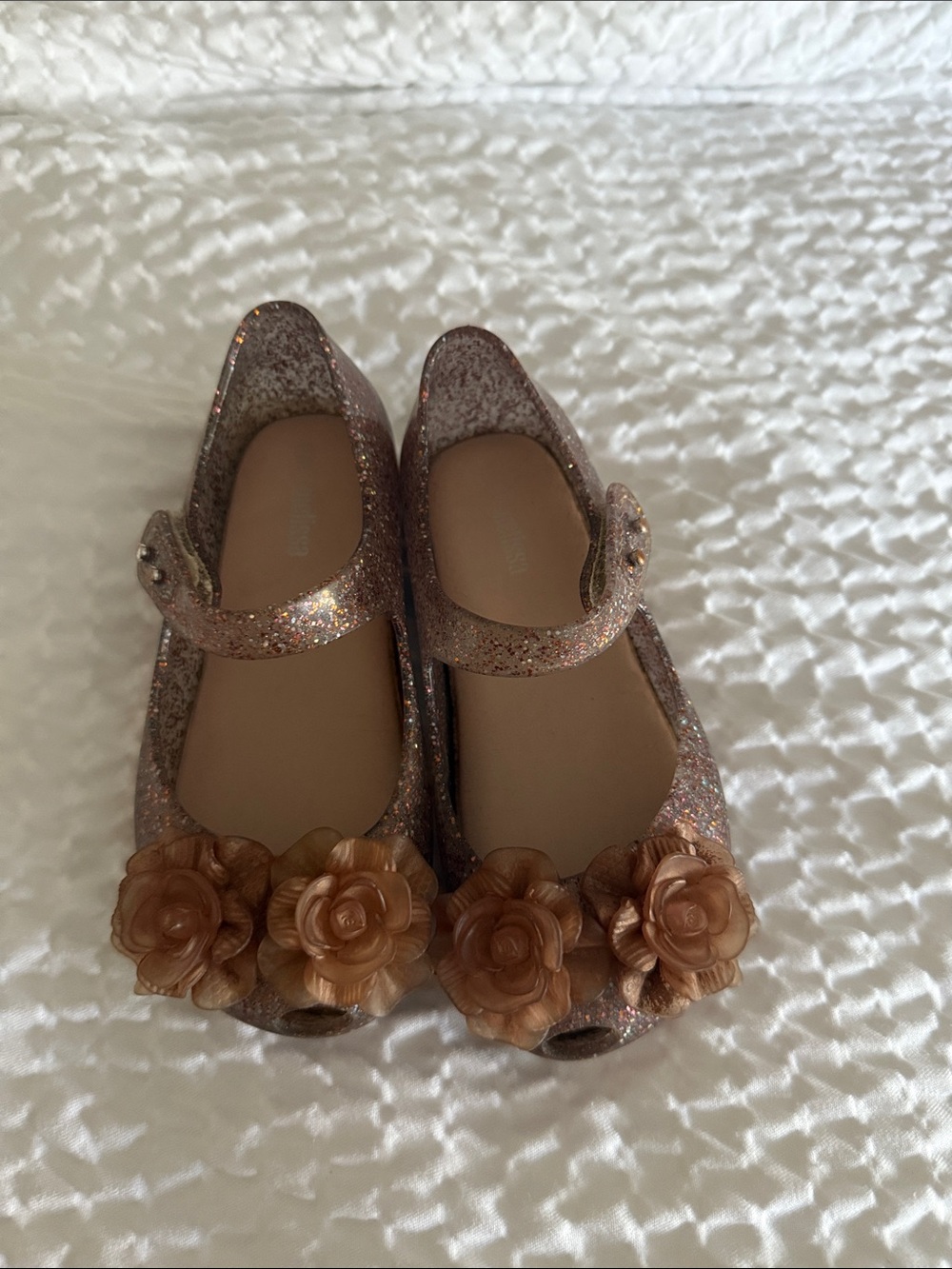 Mary Jane mini Melissa’s flower glitter shoes